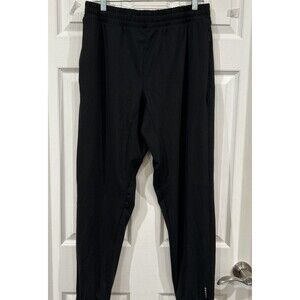Balance Collection Men's L Black Knit Track Pants Joggers Pull On Elastic Waist